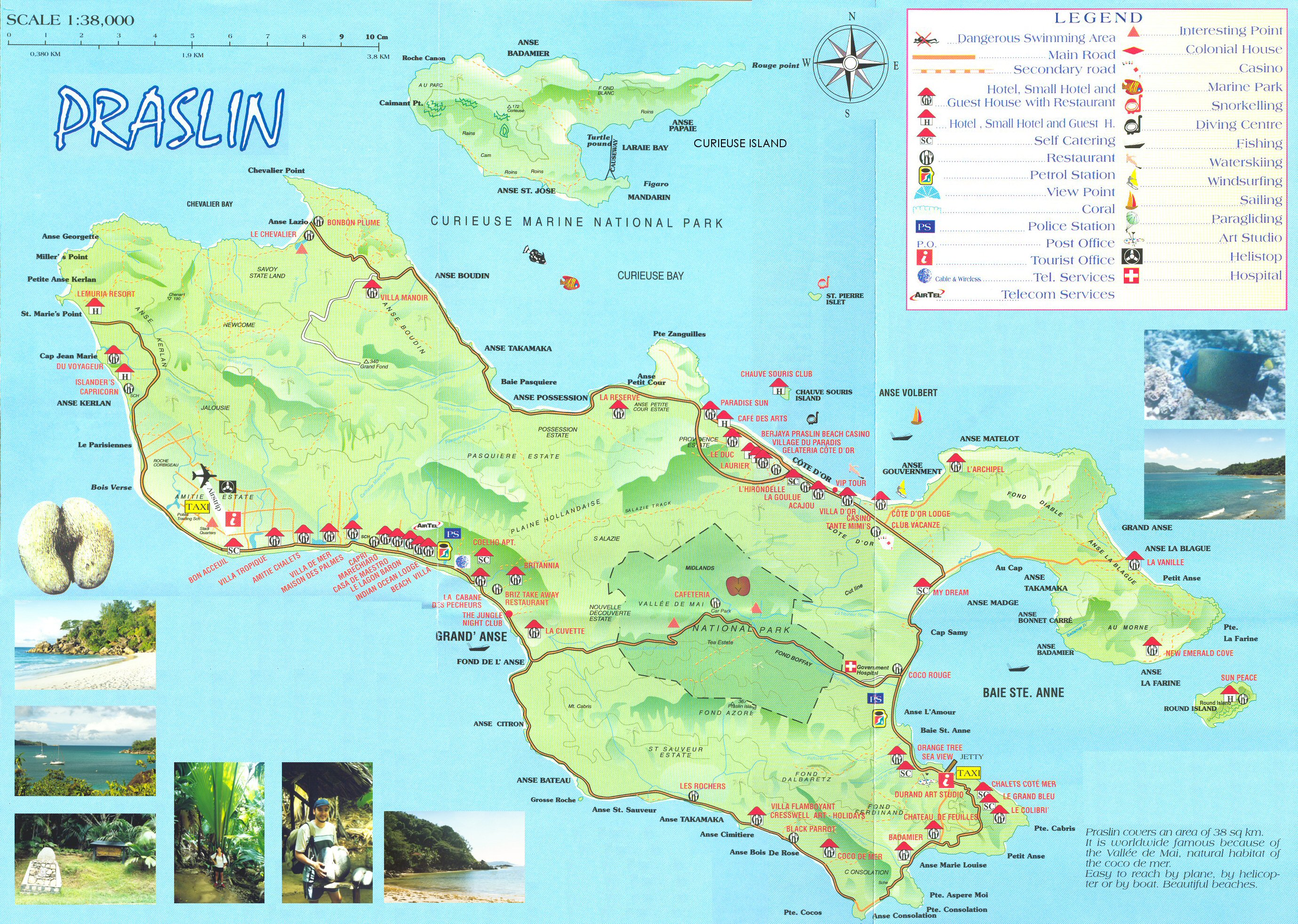 carte touristique des seychelles - Image